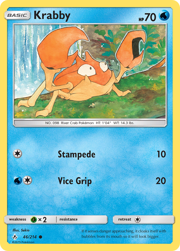 Krabby (46/214) [Sun & Moon: Unbroken Bonds] - Card Brawlers | Quebec | Canada | Yu-Gi-Oh!
