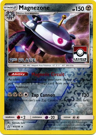 Magnezone (83/156) (League Promo 2nd Place) [Sun & Moon: Ultra Prism] - Card Brawlers | Quebec | Canada | Yu-Gi-Oh!