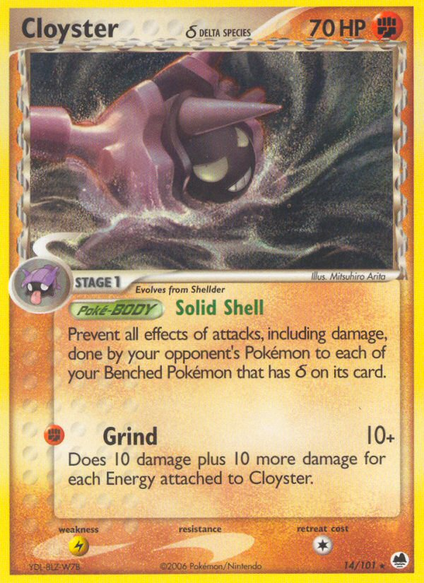 Cloyster (14/101) (Delta Species) [EX: Dragon Frontiers] - Card Brawlers | Quebec | Canada | Yu-Gi-Oh!
