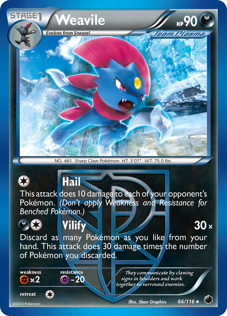 Weavile (66/116) [Black & White: Plasma Freeze] - Card Brawlers | Quebec | Canada | Yu-Gi-Oh!