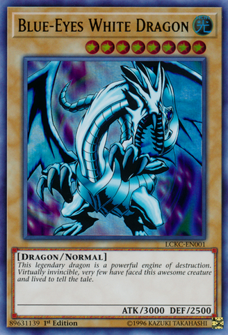 Blue-Eyes White Dragon (Version 1) [LCKC-EN001] Ultra Rare - Card Brawlers | Quebec | Canada | Yu-Gi-Oh!