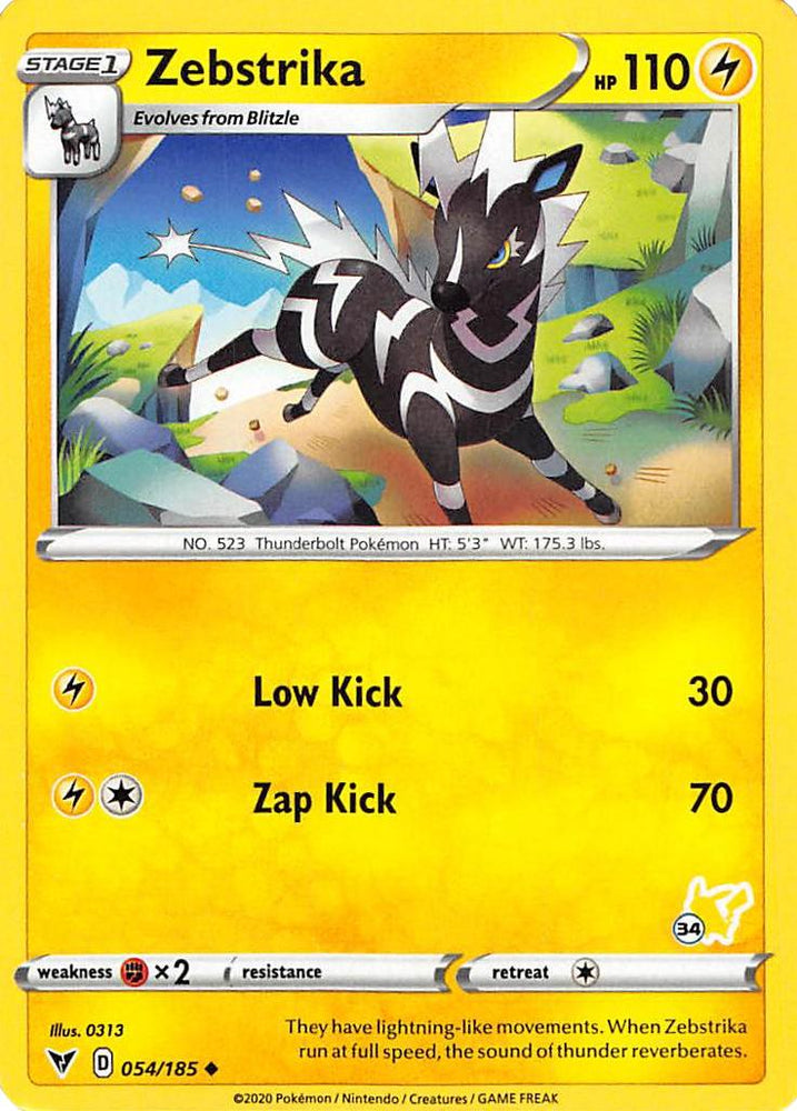 Zebstrika (054/185) (Pikachu Stamp #34) [Battle Academy 2022] - Card Brawlers | Quebec | Canada | Yu-Gi-Oh!