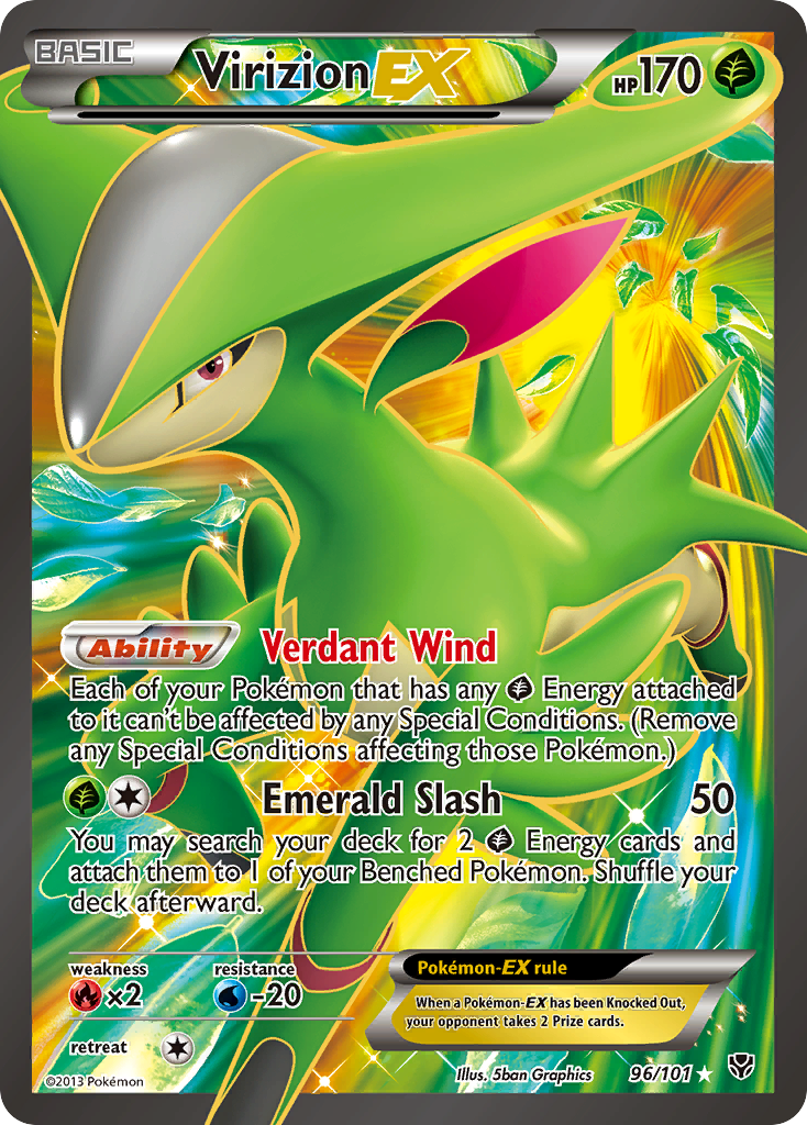 Virizion EX (96/101) [Black & White: Plasma Blast] - Card Brawlers | Quebec | Canada | Yu-Gi-Oh!