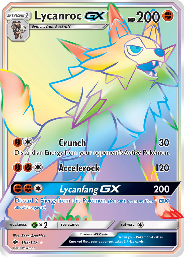 Lycanroc GX (155/147) [Sun & Moon: Burning Shadows] - Card Brawlers | Quebec | Canada | Yu-Gi-Oh!