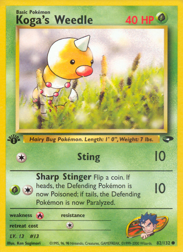 Koga's Weedle (82/132) [Gym Challenge 1st Edition] - Card Brawlers | Quebec | Canada | Yu-Gi-Oh!