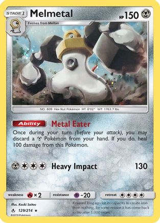 Melmetal (129/214) (Cosmos Holo) [Sun & Moon: Unbroken Bonds] - Card Brawlers | Quebec | Canada | Yu-Gi-Oh!