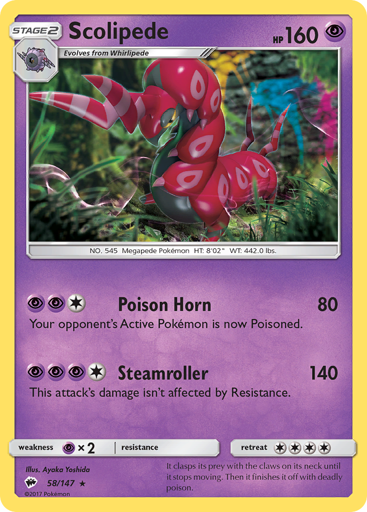 Scolipede (58/147) [Sun & Moon: Burning Shadows] - Card Brawlers | Quebec | Canada | Yu-Gi-Oh!