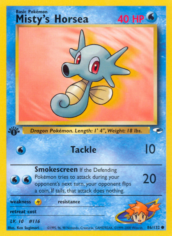Misty's Horsea (86/132) [Gym Heroes 1st Edition] - Card Brawlers | Quebec | Canada | Yu-Gi-Oh!