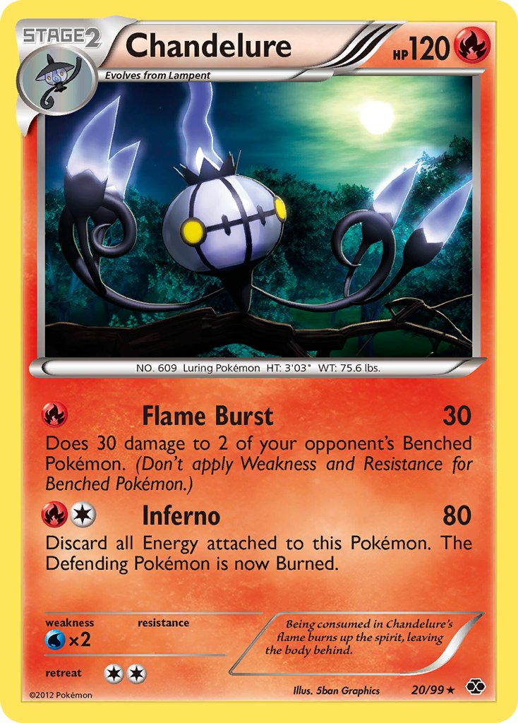 Chandelure (20/99) (Theme Deck Exclusive) [Black & White: Next Destinies] - Card Brawlers | Quebec | Canada | Yu-Gi-Oh!