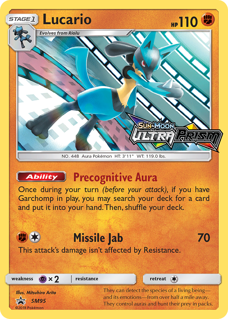 Lucario (SM95) (Prerelease Promo) [Sun & Moon: Black Star Promos] - Card Brawlers | Quebec | Canada | Yu-Gi-Oh!