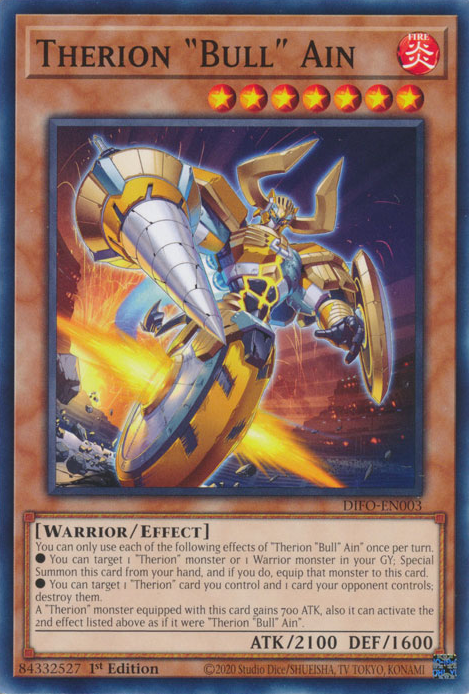Therion Bull Ain [DIFO-EN003] Common - Card Brawlers | Quebec | Canada | Yu-Gi-Oh!