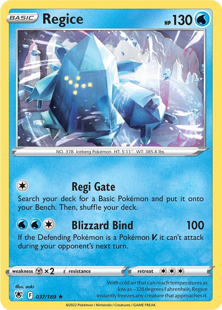 Regice (037/189) [Sword & Shield: Astral Radiance] - Card Brawlers | Quebec | Canada | Yu-Gi-Oh!