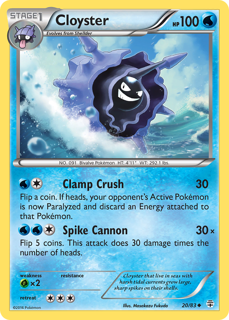 Cloyster (20/83) [XY: Generations] - Card Brawlers | Quebec | Canada | Yu-Gi-Oh!