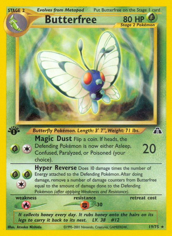 Butterfree (19/75) [Neo Discovery 1st Edition] - Card Brawlers | Quebec | Canada | Yu-Gi-Oh!