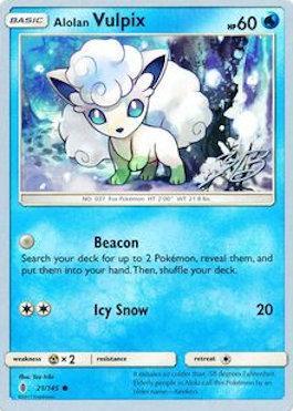 Alolan Vulpix (21/145) (Ice Path FTW - Zachary Bokhari) [World Championships 2017] - Card Brawlers | Quebec | Canada | Yu-Gi-Oh!