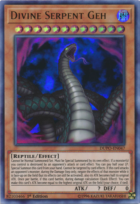 Divine Serpent Geh [DUPO-EN047] Ultra Rare - Card Brawlers | Quebec | Canada | Yu-Gi-Oh!