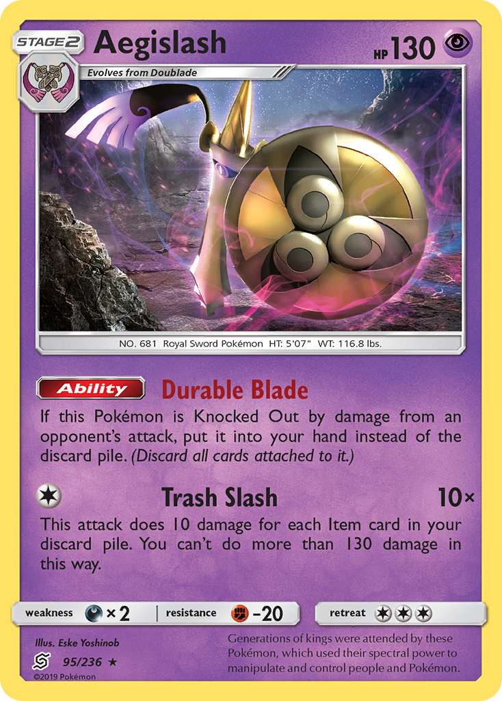 Aegislash (95/236) [Sun & Moon: Unified Minds] - Card Brawlers | Quebec | Canada | Yu-Gi-Oh!