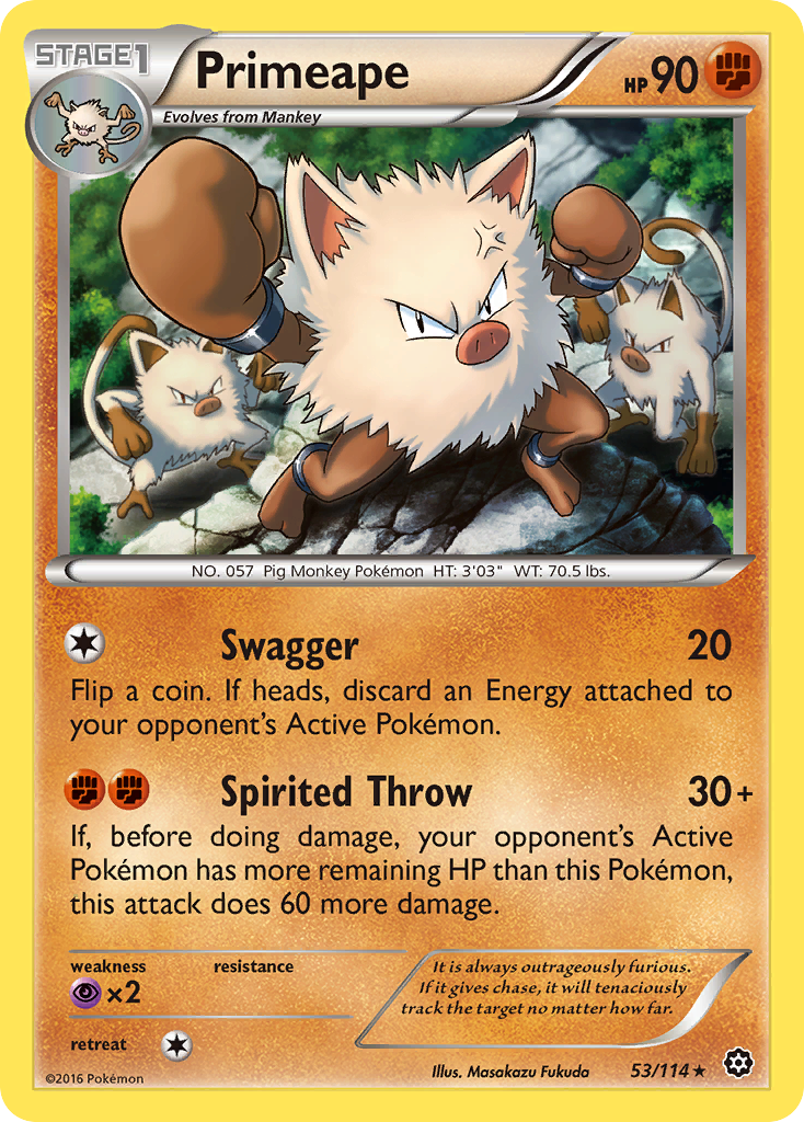 Primeape (53/114) [XY: Steam Siege] - Card Brawlers | Quebec | Canada | Yu-Gi-Oh!