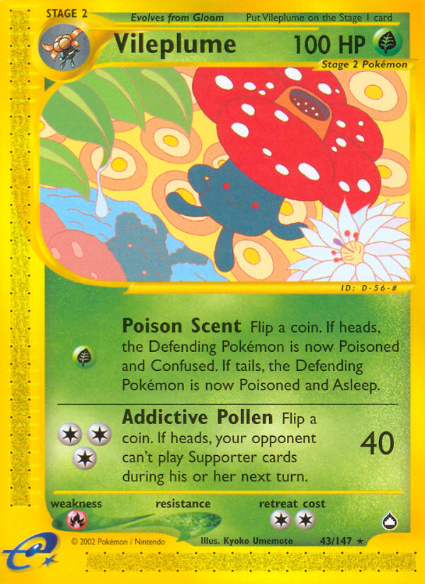 Vileplume (43/147) [Aquapolis] - Card Brawlers | Quebec | Canada | Yu-Gi-Oh!
