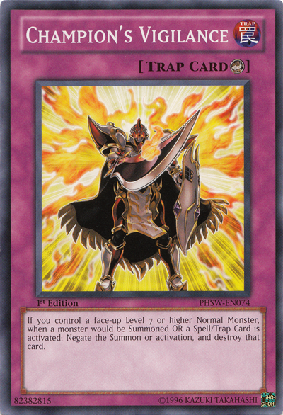 Champion's Vigilance [PHSW-EN074] Common - Card Brawlers | Quebec | Canada | Yu-Gi-Oh!