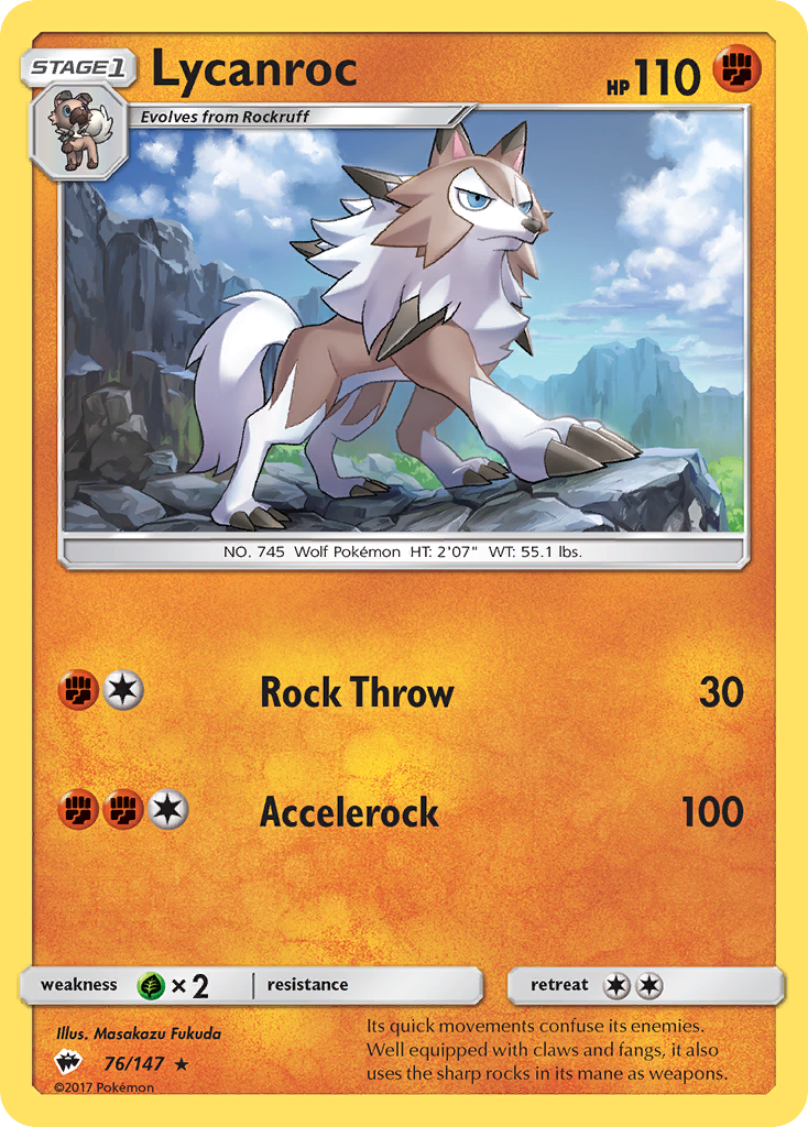 Lycanroc (76/147) [Sun & Moon: Burning Shadows] - Card Brawlers | Quebec | Canada | Yu-Gi-Oh!