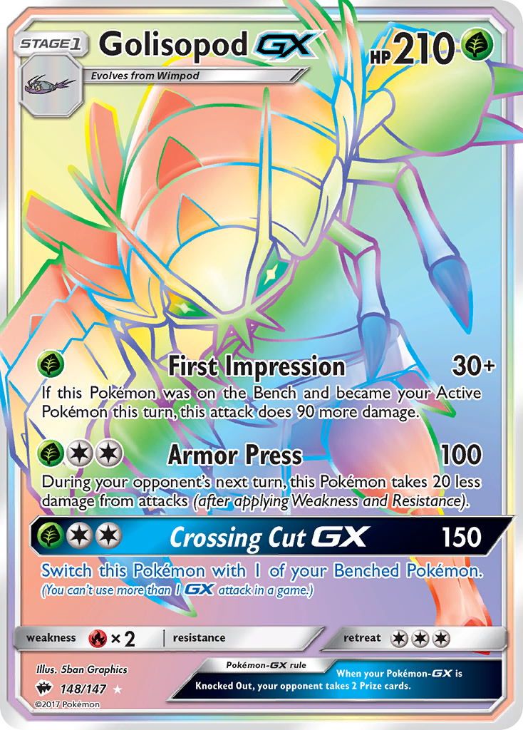 Golisopod GX (148/147) [Sun & Moon: Burning Shadows] - Card Brawlers | Quebec | Canada | Yu-Gi-Oh!