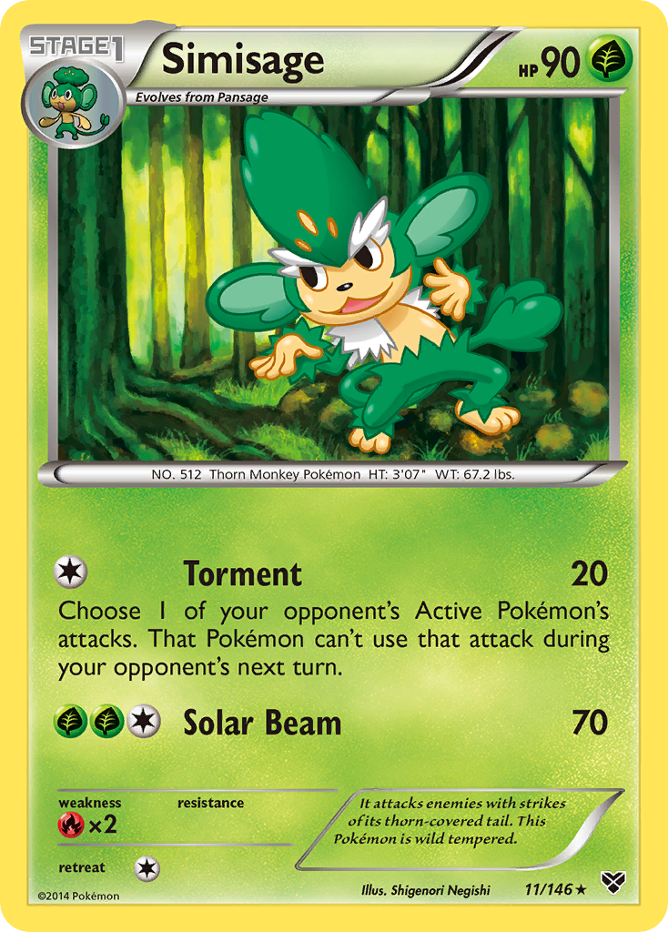 Simisage (11/146) [XY: Base Set] - Card Brawlers | Quebec | Canada | Yu-Gi-Oh!