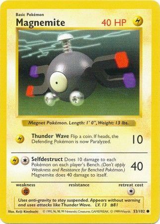 Magnemite (53/102) [Base Set Shadowless Unlimited] - Card Brawlers | Quebec | Canada | Yu-Gi-Oh!