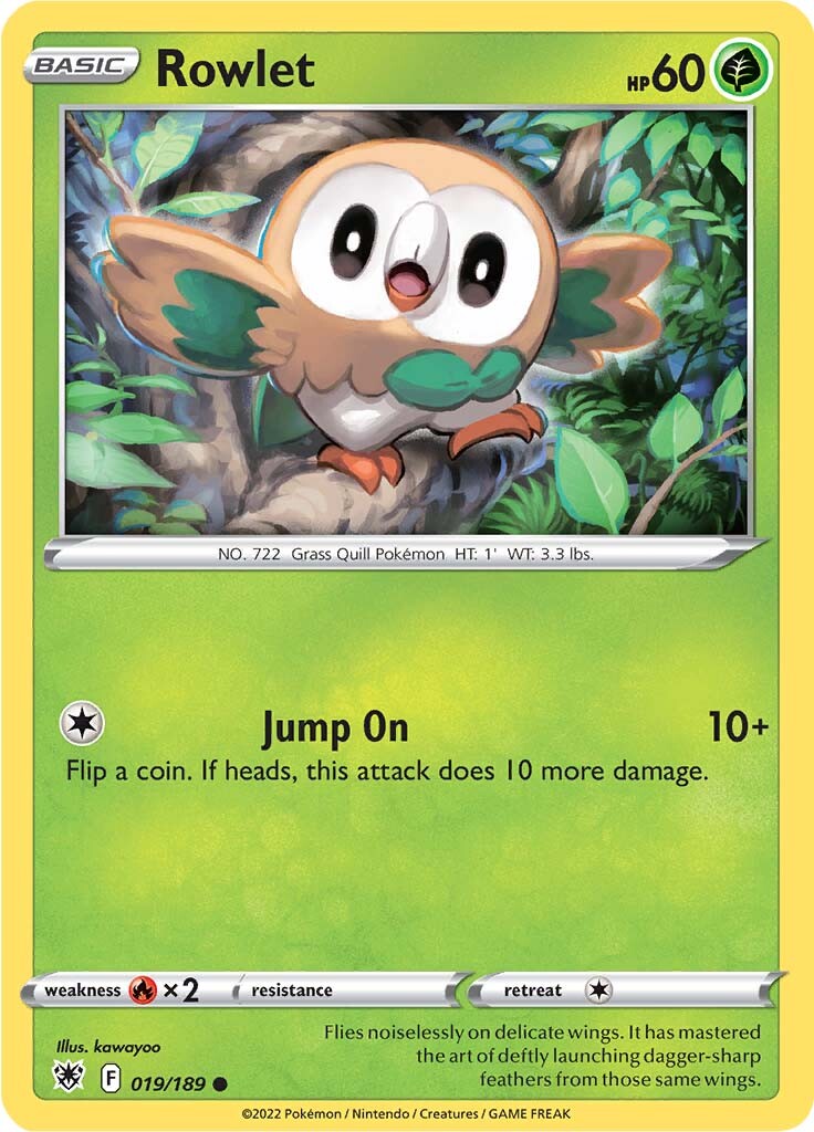 Rowlet (019/189) [Sword & Shield: Astral Radiance] - Card Brawlers | Quebec | Canada | Yu-Gi-Oh!