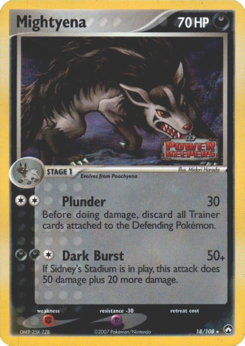 Mightyena (18/108) (Stamped) [EX: Power Keepers] - Card Brawlers | Quebec | Canada | Yu-Gi-Oh!