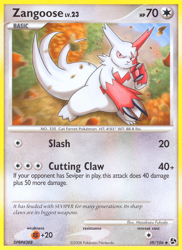 Zangoose (59/106) [Diamond & Pearl: Great Encounters] - Card Brawlers | Quebec | Canada | Yu-Gi-Oh!