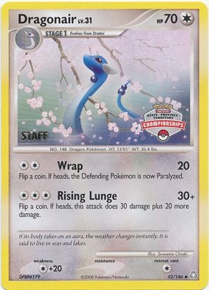 Dragonair (52/146) (State Province Territory Championship Staff) [Diamond & Pearl: Legends Awakened] - Card Brawlers | Quebec | Canada | Yu-Gi-Oh!