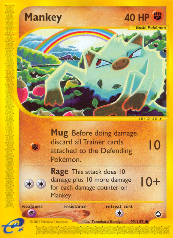 Mankey (92/147) [Aquapolis] - Card Brawlers | Quebec | Canada | Yu-Gi-Oh!