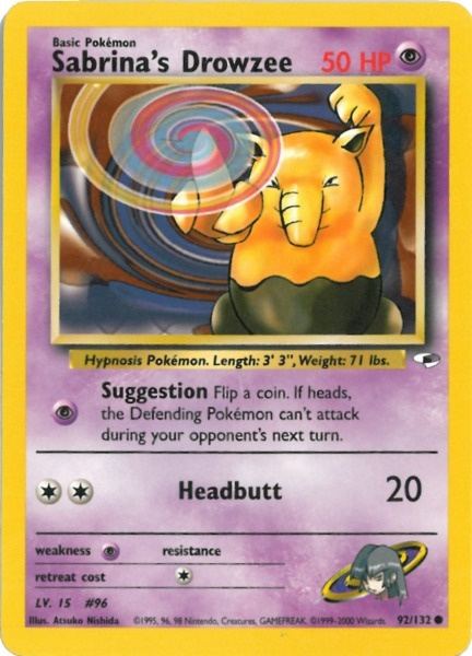 Sabrina's Drowzee (92/132) [Gym Heroes Unlimited] - Card Brawlers | Quebec | Canada | Yu-Gi-Oh!