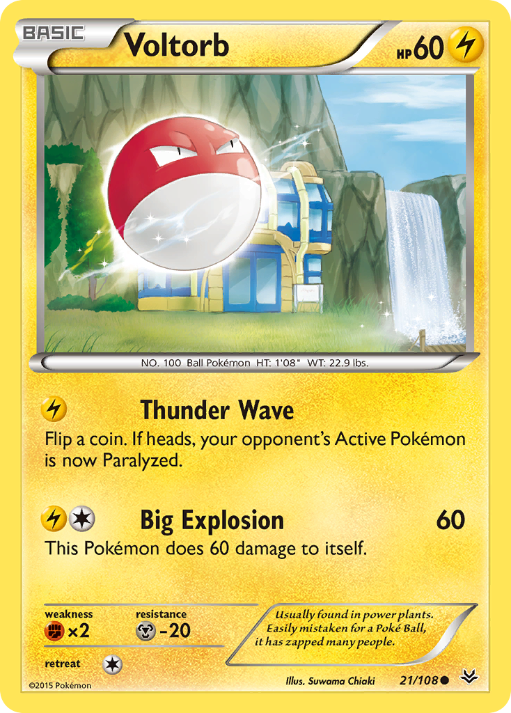 Voltorb (21/108) [XY: Roaring Skies] - Card Brawlers | Quebec | Canada | Yu-Gi-Oh!