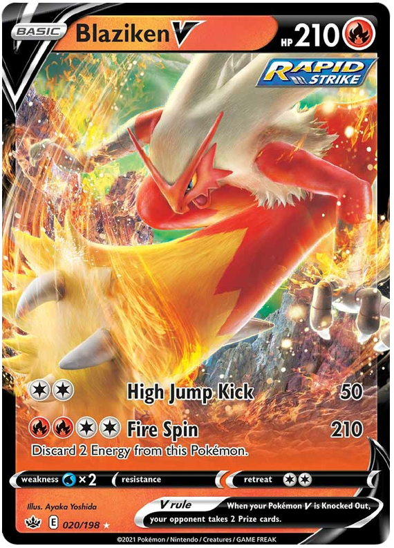 Blaziken V (020/198) [Sword & Shield: Chilling Reign] - Card Brawlers | Quebec | Canada | Yu-Gi-Oh!