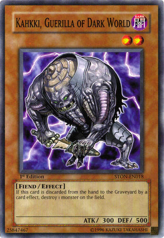 Kahkki, Guerilla of Dark World [STON-EN018] Common - Card Brawlers | Quebec | Canada | Yu-Gi-Oh!