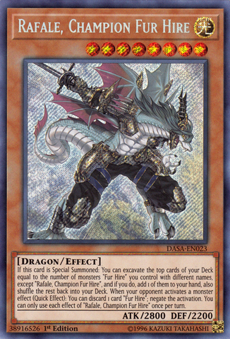 Rafale, Champion Fur Hire [DASA-EN023] Secret Rare - Yu-Gi-Oh! - Card Brawlers | Quebec | Canada |