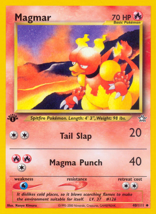 Magmar (40/111) [Neo Genesis 1st Edition] - Card Brawlers | Quebec | Canada | Yu-Gi-Oh!
