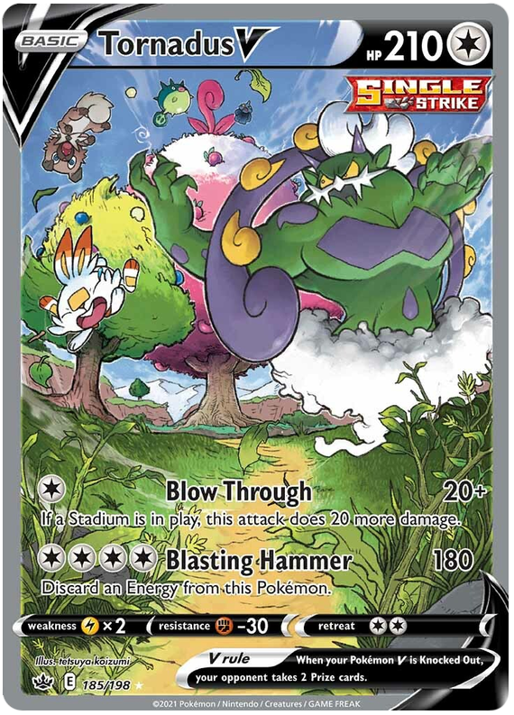 Tornadus V (185/198) [Sword & Shield: Chilling Reign] - Card Brawlers | Quebec | Canada | Yu-Gi-Oh!