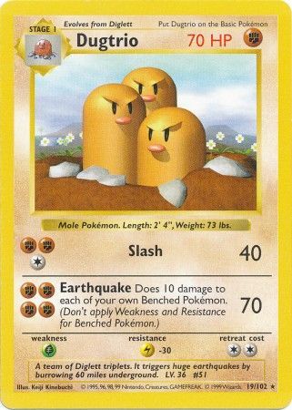 Dugtrio (19/102) [Base Set Shadowless Unlimited] - Card Brawlers | Quebec | Canada | Yu-Gi-Oh!