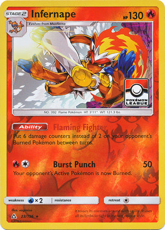 Infernape (23/156) (League Promo) [Sun & Moon: Ultra Prism] - Card Brawlers | Quebec | Canada | Yu-Gi-Oh!