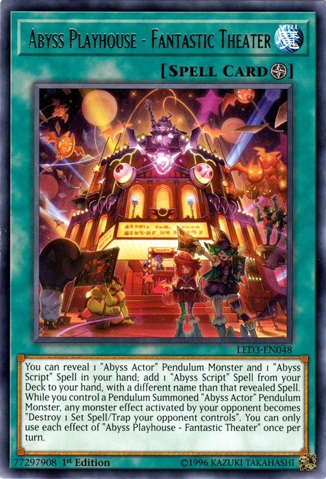 Abyss Playhouse - Fantastic Theater [LED3-EN048] Rare - Card Brawlers | Quebec | Canada | Yu-Gi-Oh!