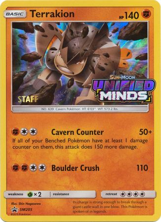 Terrakion (SM205) (Staff Prerelease Promo) [Sun & Moon: Black Star Promos] - Card Brawlers | Quebec | Canada | Yu-Gi-Oh!