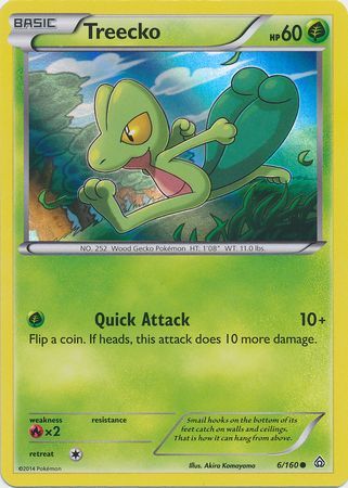 Treecko (6/160) (Sheen Holo) [XY: Primal Clash] - Card Brawlers | Quebec | Canada | Yu-Gi-Oh!