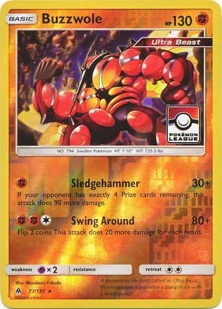 Buzzwole (77/131) (League Promo) [Sun & Moon: Forbidden Light] - Card Brawlers | Quebec | Canada | Yu-Gi-Oh!