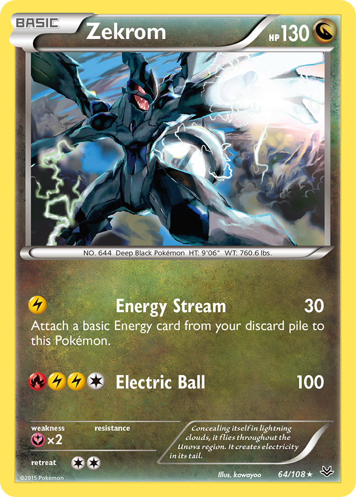 Zekrom (64/108) [XY: Roaring Skies] - Card Brawlers | Quebec | Canada | Yu-Gi-Oh!