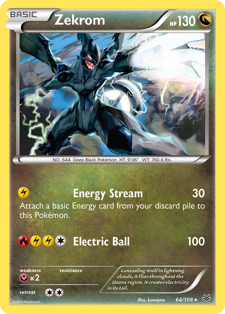 Zekrom (64/108) [XY: Roaring Skies] - Card Brawlers | Quebec | Canada | Yu-Gi-Oh!