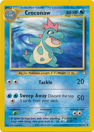 Croconaw (32/111) [Neo Genesis Unlimited] - Card Brawlers | Quebec | Canada | Yu-Gi-Oh!
