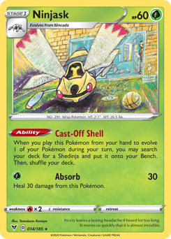 Ninjask (014/185) [Sword & Shield: Vivid Voltage] - Card Brawlers | Quebec | Canada | Yu-Gi-Oh!